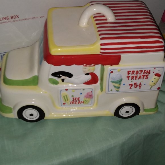unbranded Kitchen Large Ice Cream Truck Cookie Jar Popsicles Ice